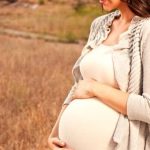 Visual guide of fetal development stages and maternal health milestones