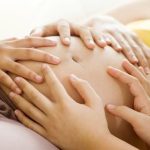 Pregnancy Test With Weeks Indicator Pregnancy test with weeks indicator showing positive result at 4 weeks